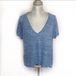 Madewell Top Short Sleeve Blue Size Medium (D67)